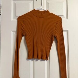 Full Tilt rust ribbed crop top